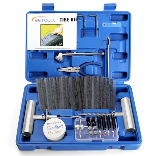 BETOOLL 67pcs Tire Repair Kits,Tire Plug Repair Tools for Car,...