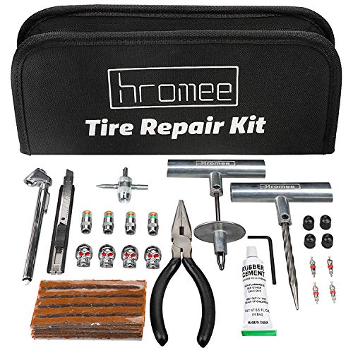 Hromee 56 Pieces Tire Repair Tools Kit for Car, Trucks, Motorcycle,...