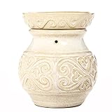 Hosley 6 Inch High Cream Ceramic Electric Candle Warmer Ideal Gift for...
