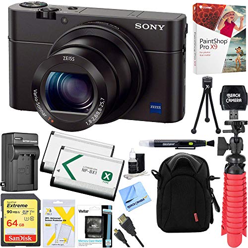 Sony Cyber-Shot DSC-RX100 III 20.2 MP Digital Camera - Black + 64GB...