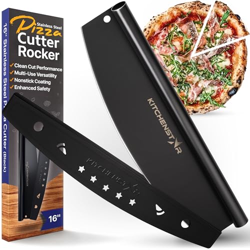 16' Pizza Cutter Rocker Blade by KitchenStar - Sharp Stainless Steel...