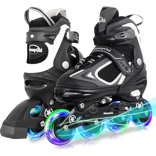 MammyGol Adjustable Inline Skates for Kids with Light up...