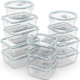 Razab 24 Pc Glass Food Storage Containers Airtight Lids...