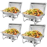 SUPER DEAL 8 Qt Stainless Steel 4 Pack Full Size Chafer Dish w/Water...
