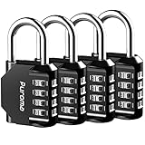 Puroma 4 Pack Combination Lock 4 Digit Locker Lock Outdoor Waterproof...