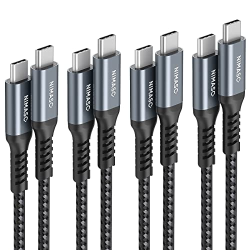 NIMASO USB C to C Cable 4Pack[10ft+6.6ft+3.3ft+1ft], Type C Charger...