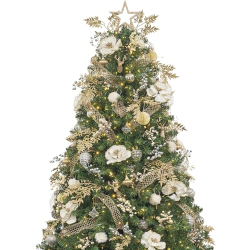 KI Store 6ft Christmas Tree with Ornaments and Lights Remote and Timer...