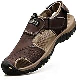 visionreast Mens Closed Toe Fisherman Leather Sandals Outdoor Hiking...