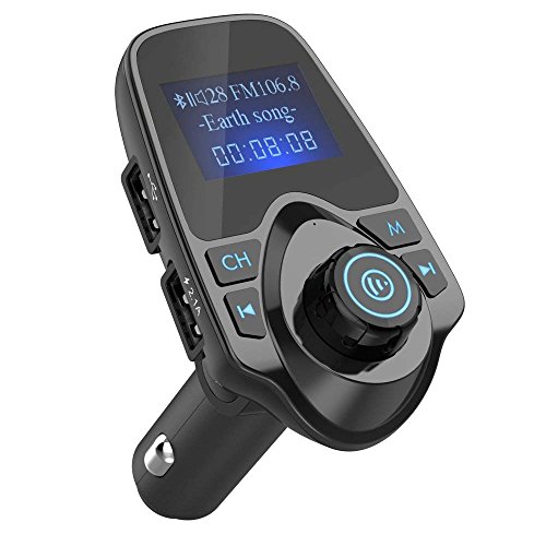Nulaxy Bluetooth Car FM Transmitter Audio Adapter Receiver Wireless...
