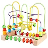 QZMTOY Wooden Toys for Toddlers, Bead Maze Toy for Toddlers with...