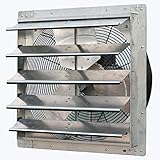 iLiving - 18' Wall Mounted Exhaust Fan - Automatic Shutter - Variable...