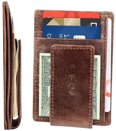 Viosi Money Clip Slim Leather Wallet For Men Front Pocket Rfid...