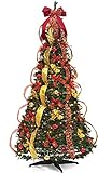 6 Ft Pre-Lit Pre-Decorated Christmas Tree Easy Assembly Pull Up Pop...