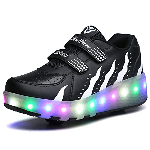 Ufatansy LED Fashion Sneakers Kids Girls Boys Light Up Wheels Skate...