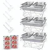 24 Piece Party Serving Kit Includes Chafing Dish Buffet Set and...