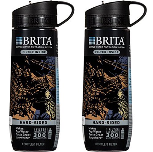 Brita Black Camo Hard Sided Water Bottle With Filter 23.7 Ounce (Pack...