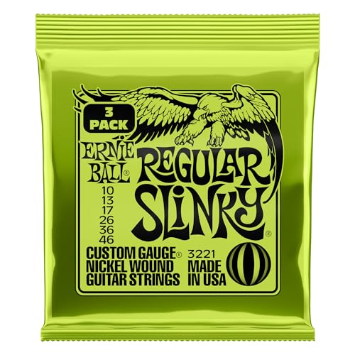 Ernie Ball Regular Slinky Nickel Wound Electric Guitar Strings 3 Pack...