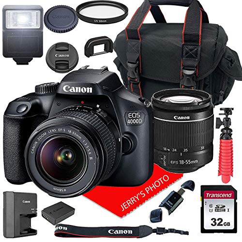 Canon EOS 4000D DSLR Camera w/Canon EF-S 18-55mm F/3.5-5.6 III Zoom...
