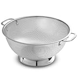 Bellemain 5 Qt Metal Colander with Handle | Pasta, Spaghetti, Berry,...