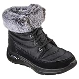 Skechers, winter boots,lace-up shoes Women, Black Light Grey, 8