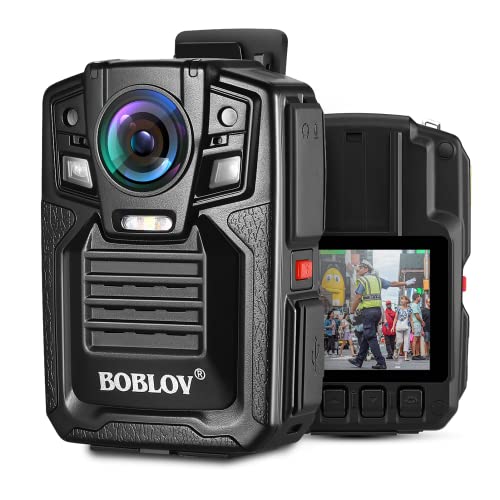 Body Worn Camera with Audio 64GB, BOBLOV 1296P Police Body Cameras for...