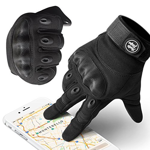 Indie Ridge Powersports Motorcycle Gloves, Lightweight Carbon Fiber...