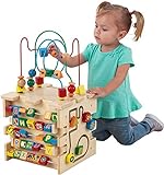 KidKraft Deluxe 5-Sided Wooden Activity Cube for Toddlers and...