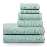 Welhome Franklin Premium 100% Cotton 6 Piece Towel Set | Aqua |...