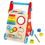 cossy Wooden Baby Walker Toddler Toys for 18 Months and up, Push Toy...