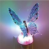 Fiber Optic Butterfly Colorful Changeable LED Night Light Lamp for...