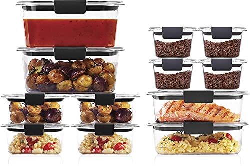 Rubbermaid Brilliance BPA Free Food Storage Containers with Lids,...