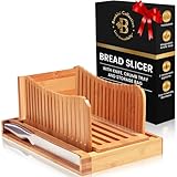 Bread Slicer for Homemade Bread - Bamboo Bread Slicer with Bread...