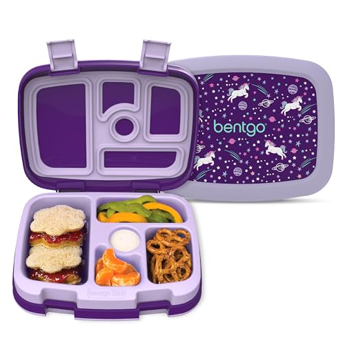 Bentgo Kids Prints Leak-Proof, 5-Compartment Bento-Style Kids Lunch...