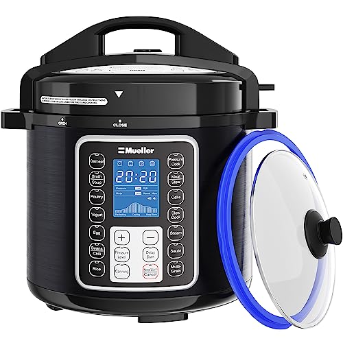 Mueller UltraPot 10-in-1 Pressure Cooker 6 Quart with 8 Safety...