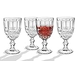 Wine Glasses Goblets, Beverage Water Juice Cups - 12oz, Set of 4