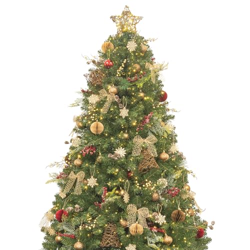 KI Store 6ft Christmas Tree with Ornaments and Lights Remote and Timer...