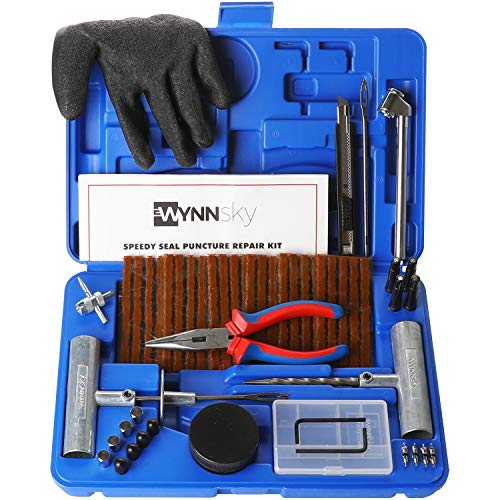 WYNNsky Universal Tire Repair Kit, Plug Flat and Punctured Tires 60...