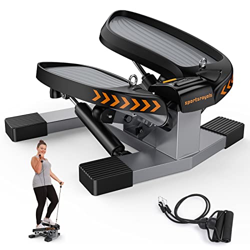Sportsroyals Stair Stepper for Exercises-Twist Stepper with Resistance...