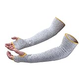 Gardening Sleeves with Thumb Hole,Safety Protective Arm Sleeves Grey...