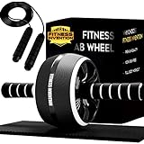 3-IN-1 Ab Roller Wheel,Ab Wheel Roller & Jump Rope,Ab Roller for Abs...