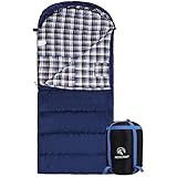 REDCAMP Cotton Flannel Sleeping Bag for Adults, XL 32F Comfortable,...