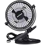 KEYNICE USB Desk Fan, 4 Inch Clip on Fan, 2 Speed USB Fan, 360°...