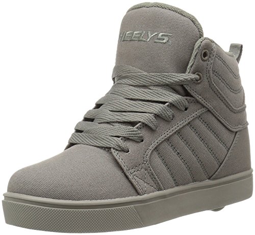 Heelys Boys' Uptown Sneaker, Grey Solid, 5 M US Big Kid
