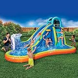 Inflatable Giant Water Slide - Huge Kids Pool (14 Feet Long by 8 Feet...