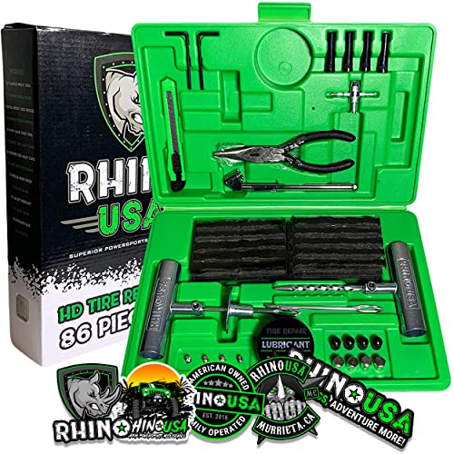 Rhino USA Tire Repair Kits (86 Piece Set)