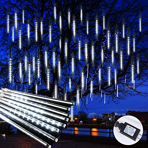 Minetom Christmas Meteor Shower Lights Outdoor, 11.8 Inches 10 Tubes...