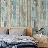 Wood Wallpaper 11.8' X 78.7' Self-Adhesive Removable Wood Peel and...
