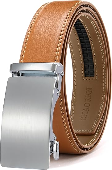 Chaoren Ratchet Dress Belt – 1 38” Slide Adjustable Leather Strap