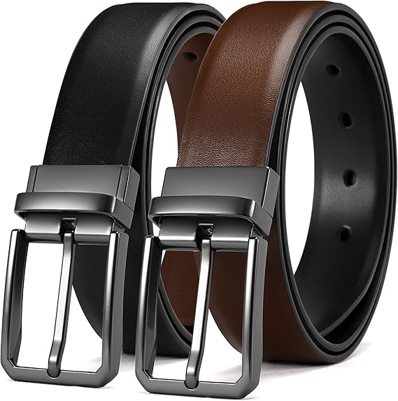 Chaoren Ratchet Belt 2-Pack – Click Sliding Buckle Gift Set (1 38”)