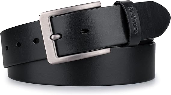 Buffway Men’s Heavy-Duty Italian Leather Belt